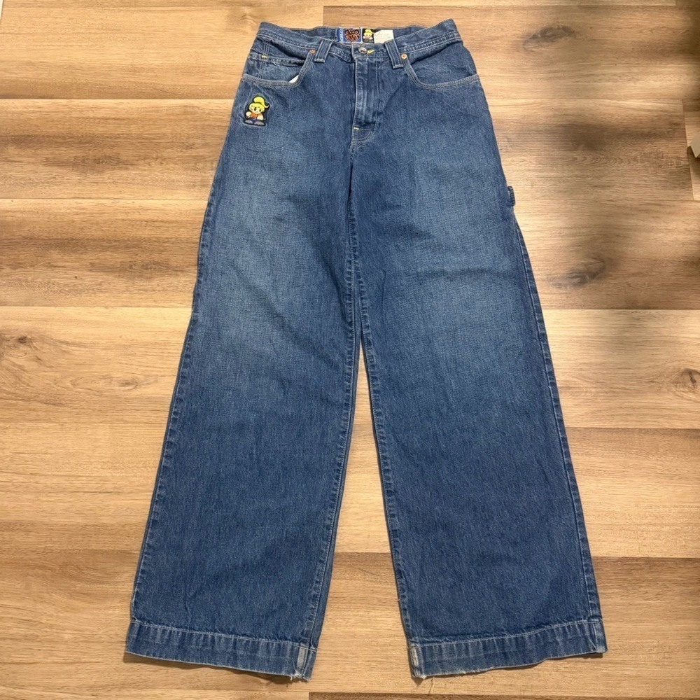 Vintage Fixin JNCO Girl Jeans Baggy Wide Leg Carpenter Pants Size 5 28x31
